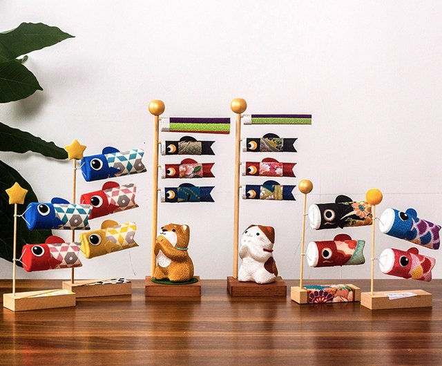 日本製の京都の龍と虎の手作り絹鯉のぼりを見つけて、贈り物に幸運を