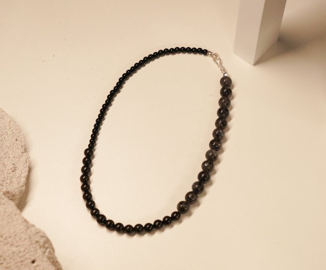台湾 【秋冬限定】 Yin ブラッククリスタルビーズネックレス
