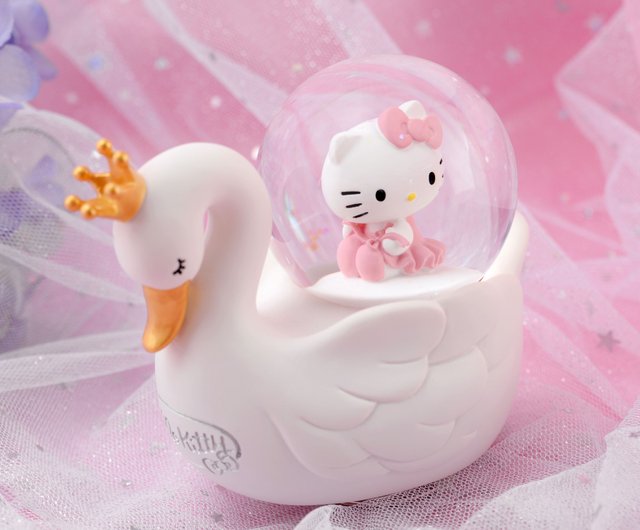 台湾 ハローキティ 白鳥の湖 クリスタルボール オルゴール 誕生日