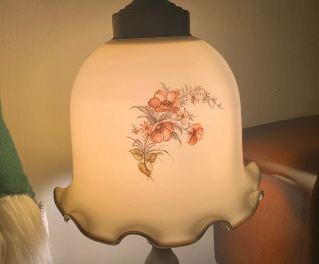 送料無料】台湾 日本製 明和産業 花柄テーブルランプ 昭和レトロ