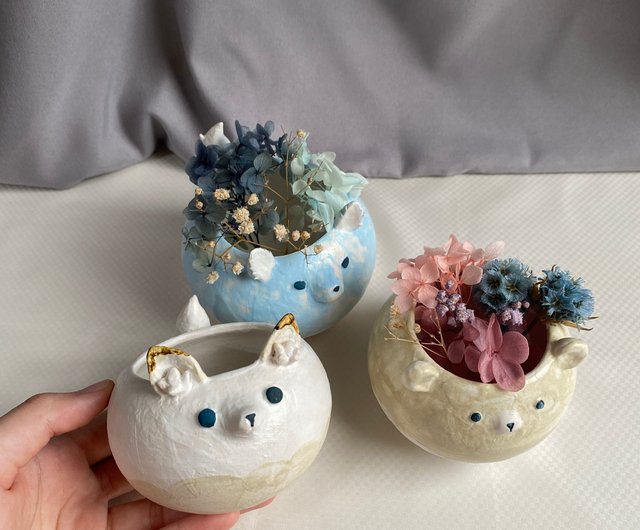 台湾 植木鉢 花入 陶芸 手作り陶器 ツーもち-陶磁器 - Pinkoi