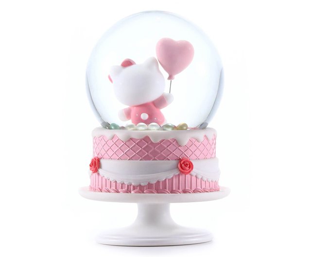 台湾 ハローキティ 誕生日の願い クリスタルボール オルゴール 誕生日