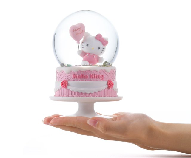 台湾 ハローキティ 誕生日の願い クリスタルボール オルゴール 誕生日