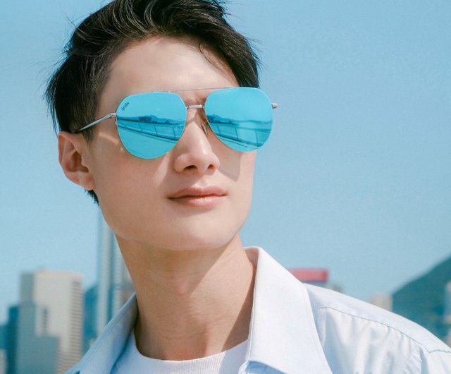 香港 【送料無料】Nick 偏光アイスブルーミラー Aviatorフレーム