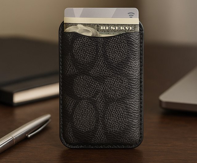 台湾 【COACH】MagSafe イタリアンレザー カードケース クラシック