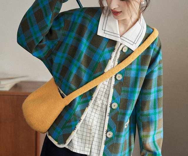 グリーンチェック コート スカート セットアップ|コート|スカート|春物