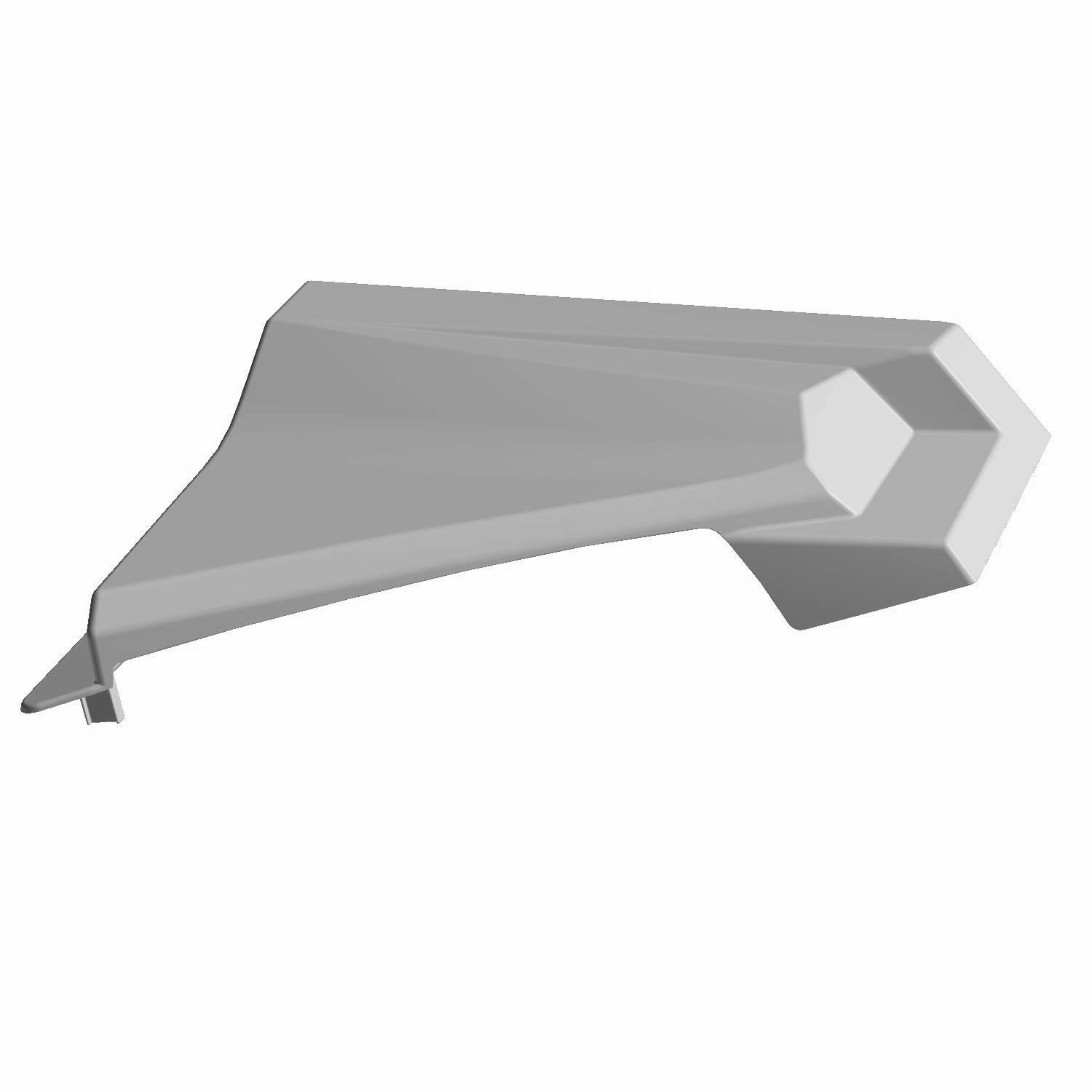 VISOR-CENTER, LH, WHITE LIGHTNING [SL], Part 5450039-599 | Polaris