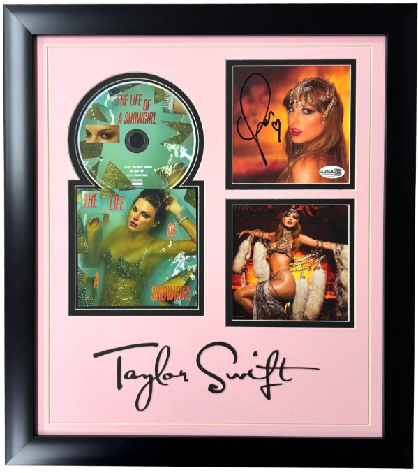 Shop Taylor Swift “Life of a Showgirl” Autographed CD Collage