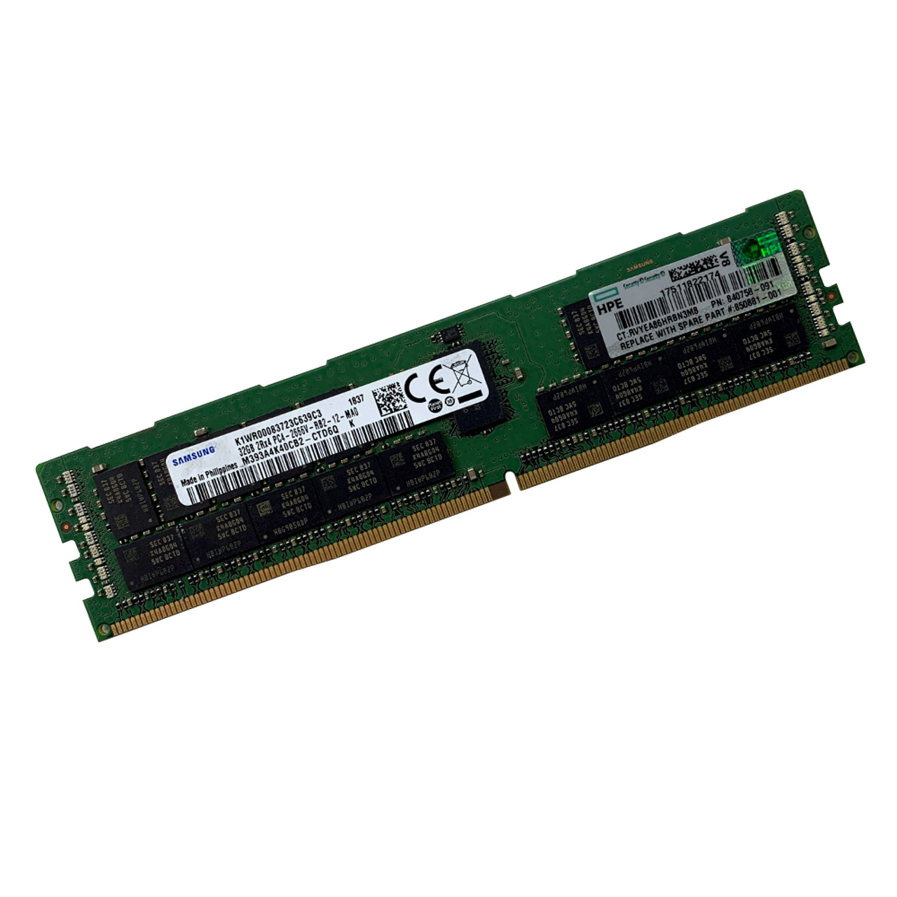 32GB PC4 (DDR4) 2666 MHz 2666V-R 2Rx4 Memory - Samsung
