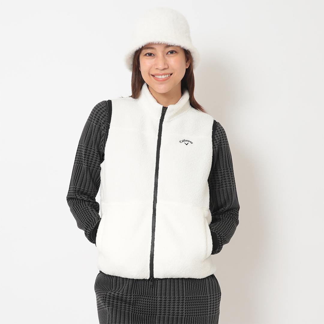 ボアフリースフルジップベスト (WOMENS)