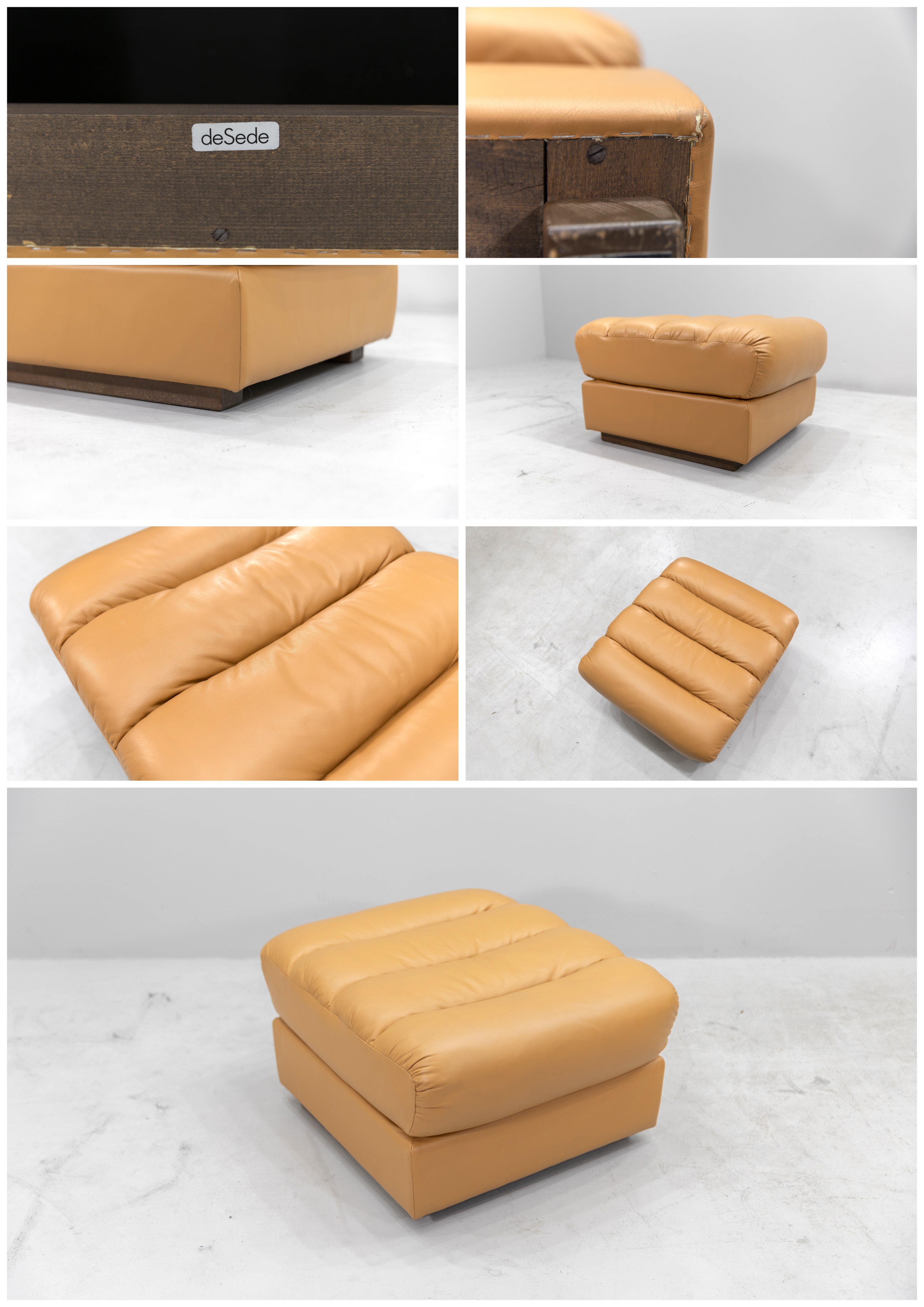 desede デセデ オットマン 総革 キャメル ソファ desede デセデ