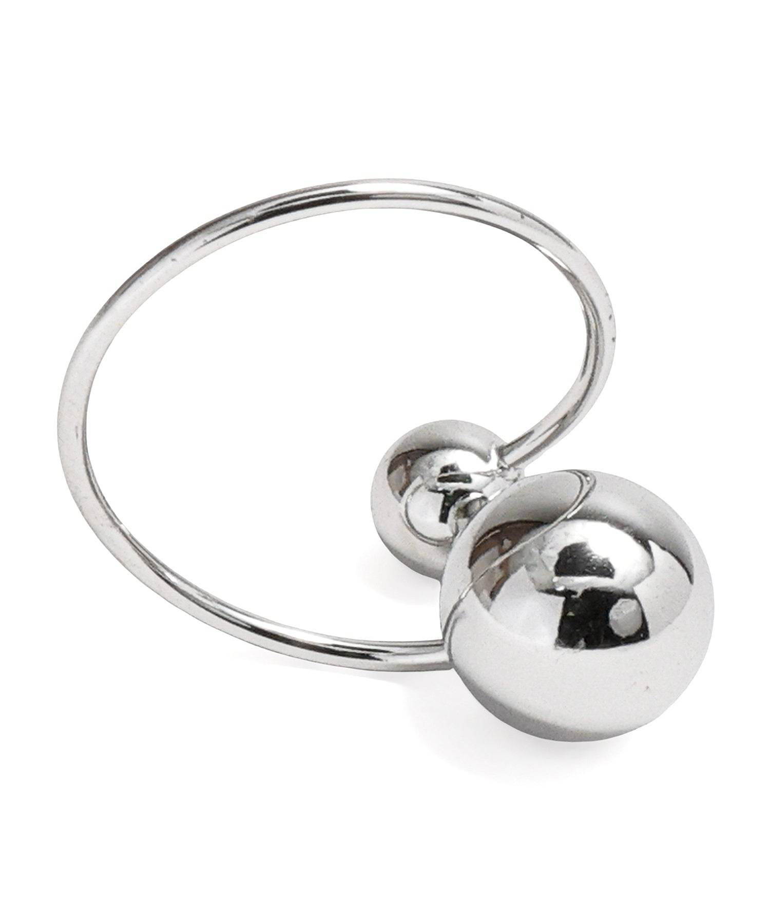 シルバー]ダブルボールリング