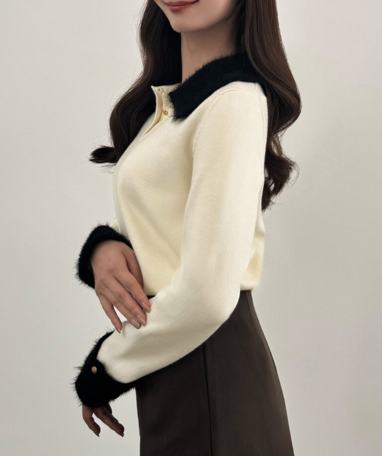 055】シャギーポロネックニットトップス | CENEA(セネア)｜公式LOOKBOOK