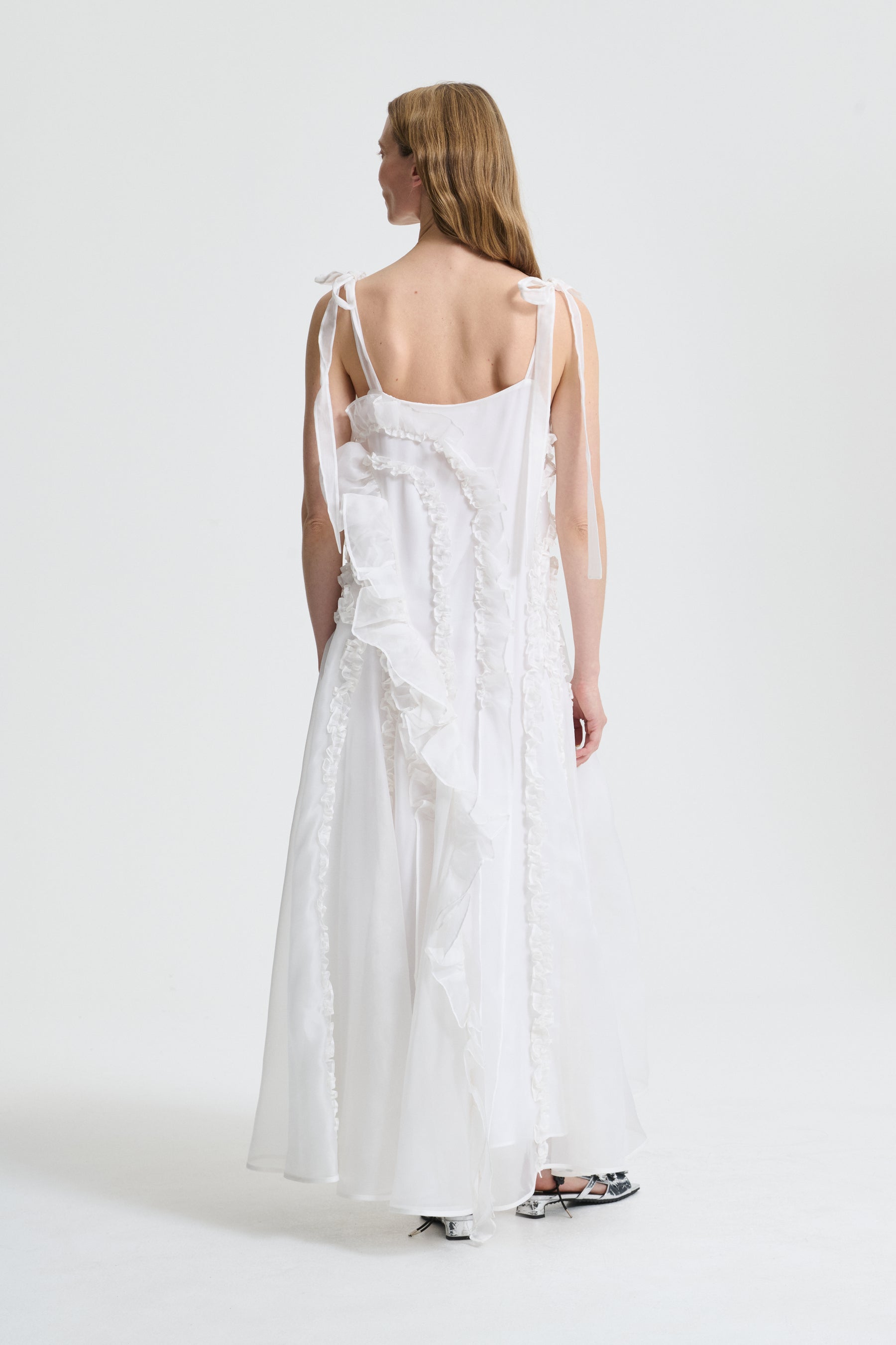 OTIS | DRESS SATIN ORGANZA WHITE