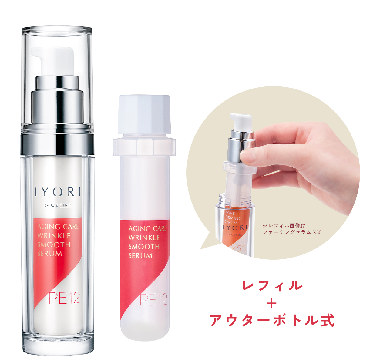 IYORI リンクルスムースセラムPE12 レフィル アウターセット｜CEFINE