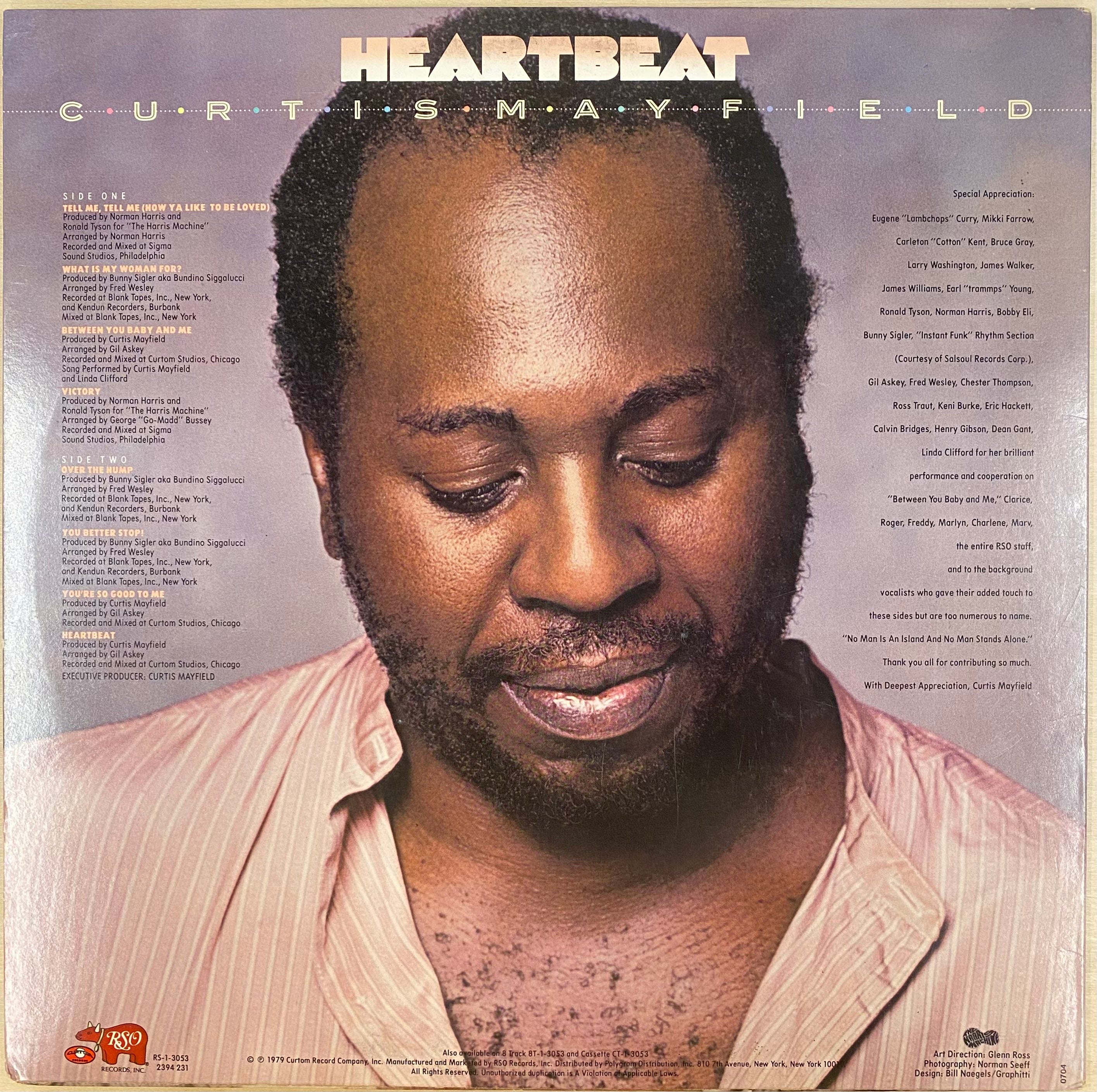 中古LP / USオリジナル】Curtis Mayfield - Heartbeat – CELLAR RECORDS