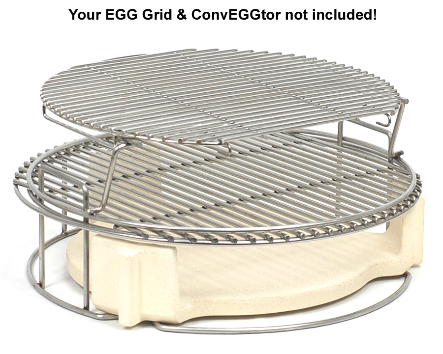 Large Big Green EGG ConvEGGtor Kit, 2nd Grid Option – Ceramic
