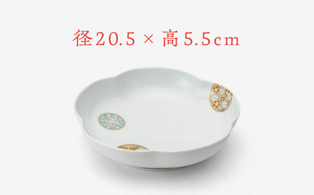 有田焼】深川製磁 寿赤絵 梅型6号鉢 / 佐賀県 / 深川製磁株式会社