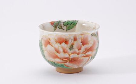 陶あん】京焼・清水焼 色絵牡丹オクシマ湯呑み | 京都府京都市