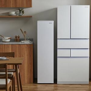 スリム冷凍庫 120L IUSN-S12A-W ホワイト スリム スキマックス 冷凍庫