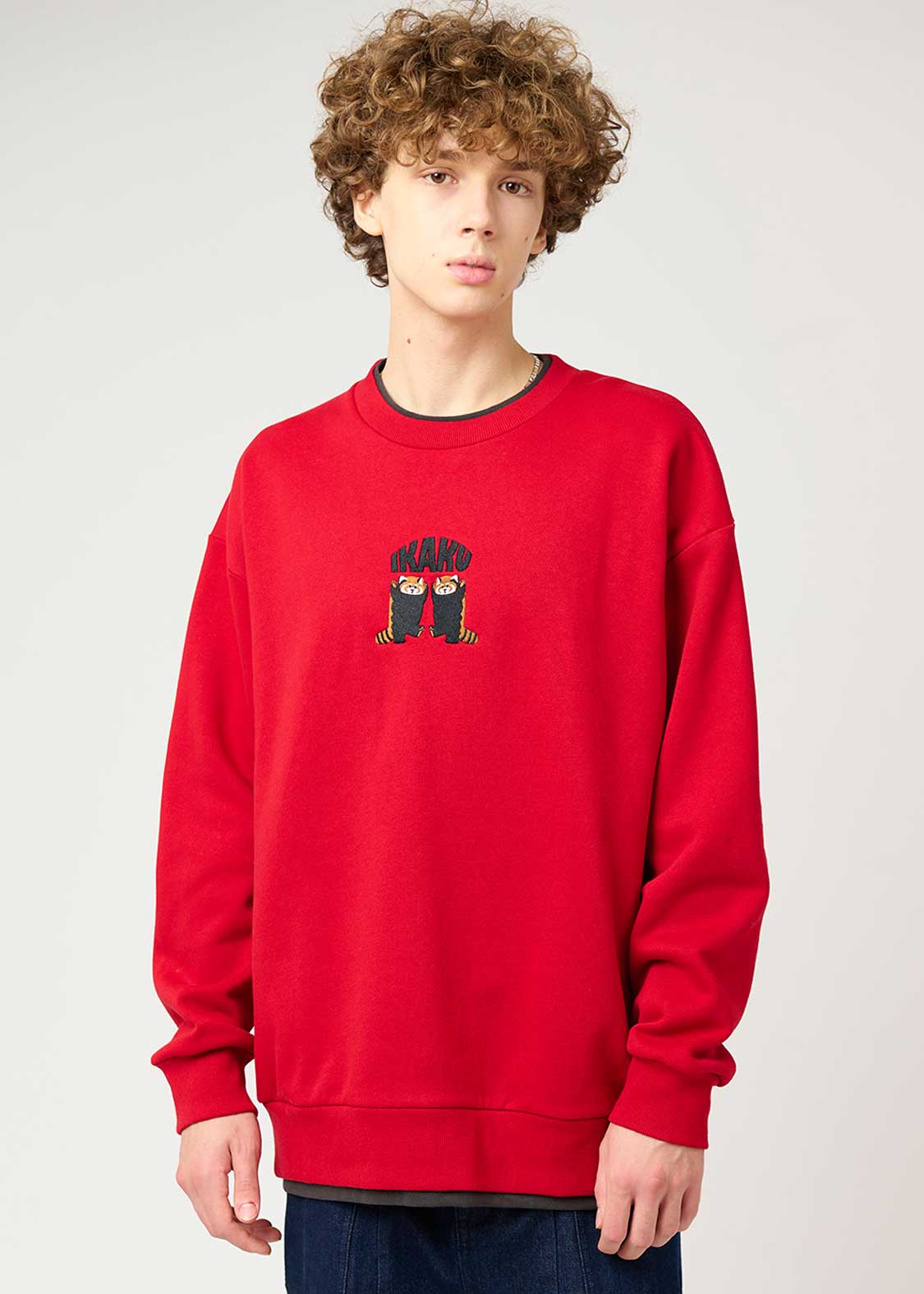 イカクダンス｜裏起毛レイヤードビッグスウェット｜ユニセックス