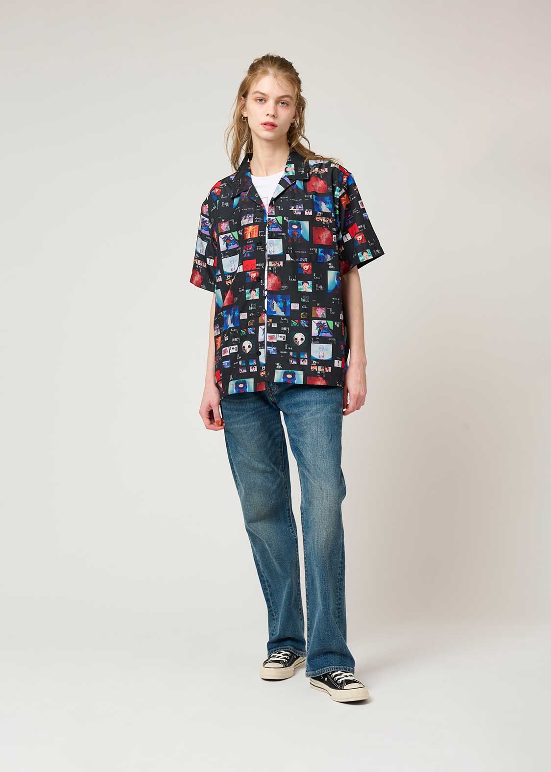 新世紀エヴァンゲリオン｜ビッグシルエットオープンカラーシャツ｜ユニ