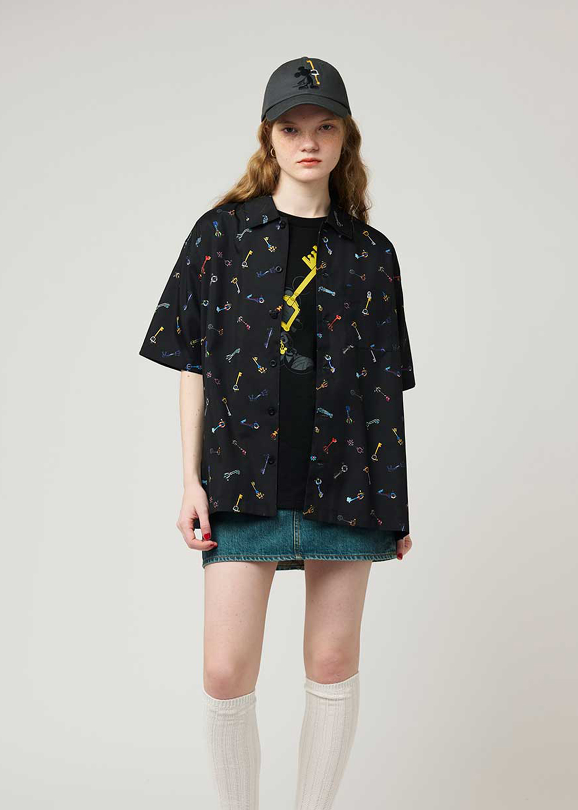 キーブレード｜ビッグシルエットポリトロ半袖シャツ｜ユニセックス