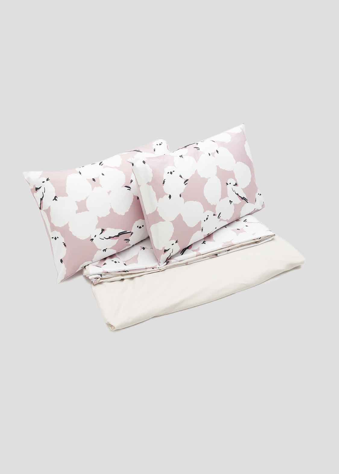 シマエナガ｜ベッドリネン 4ピースセット ダブル｜グラニフ(graniph