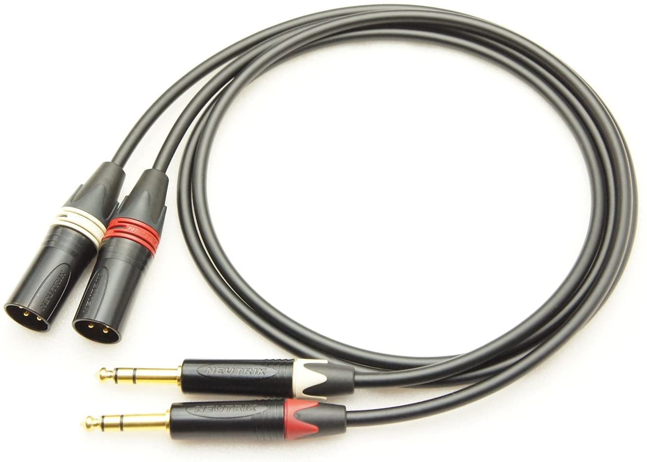 CANARE カナレ L-4E6S TRS(ステレオフォン)-XLR(オス) 2本セット 変換