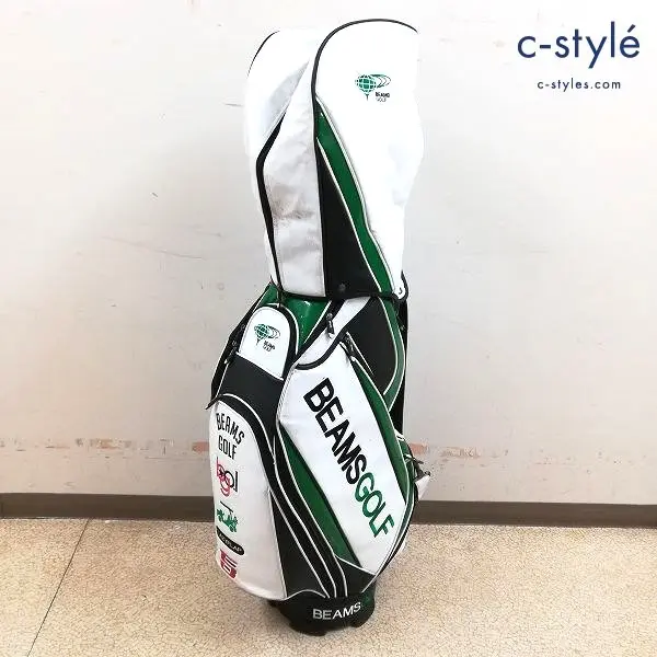BEAMS GOLF ビームスゴルフ キャディバッグ ホワイト×グリーン ゴルフ