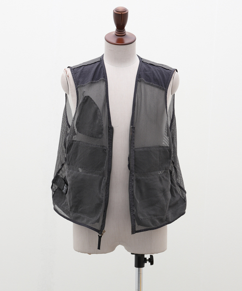 セール】BOILER ROOM / ボイラールーム MESH CARGO VEST SS24JK04BLK