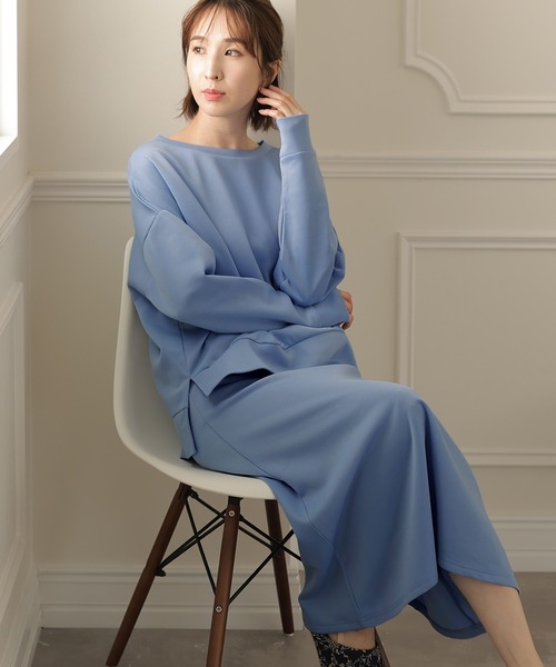 ロングスカートダンボールニットセットアップ（ルームウェア/パジャマ