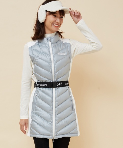 JUN&ROPE'（ジュンアンドロペ）の「【撥水】ロゴベルト付きダウン