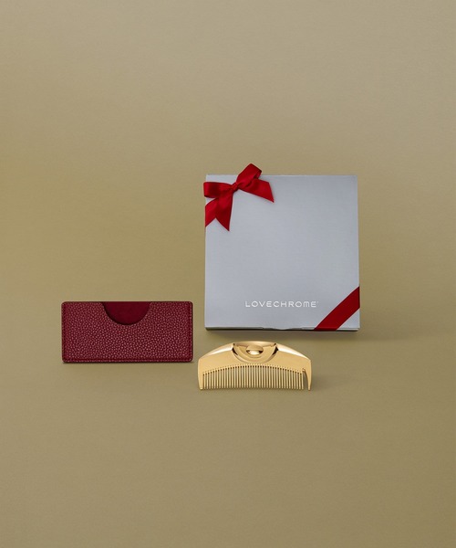 K24GPツキゴールド ケース付き BOX(ショッパー付き)（ヘアブラシ