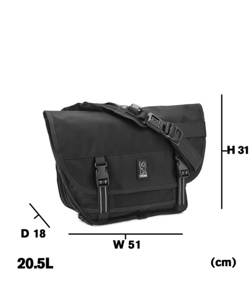 CHROME / クローム ］MINI METRO MESSENGER BAG BLCK_BLACK / ミニ