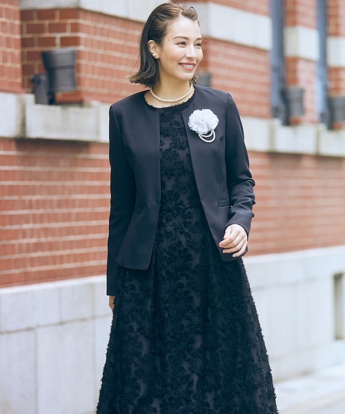 高身長 【入学式・卒業式・フォーマル】 2点セット カットジャガード