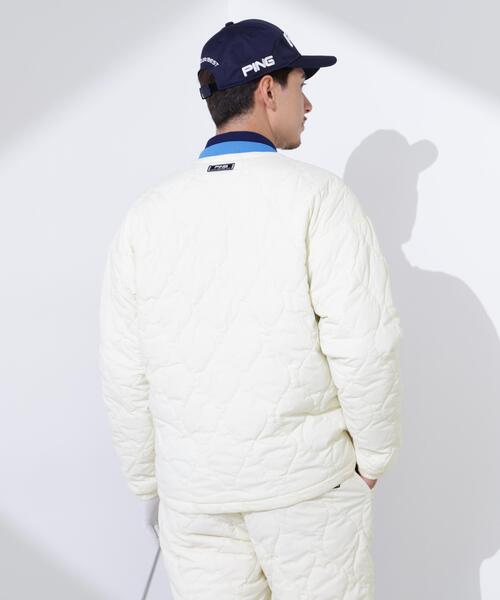 セール】【PING APPAREL】ストレッチタフタキルティングノーカラー