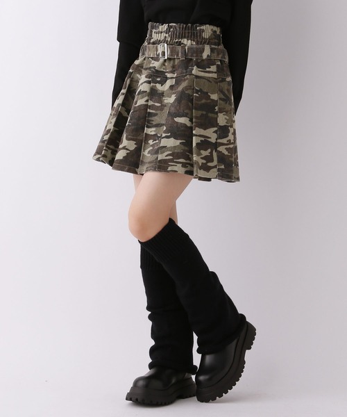 カモフラプリーツスカート（スカート）｜repipi armario（レピピ