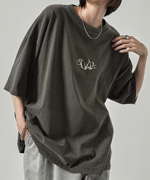 Alfred Alex】ヴィンテージ加工ピグメント3Dメタルディストーテッド