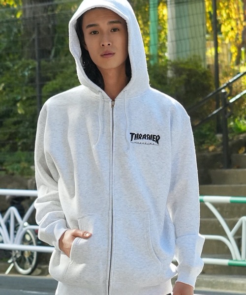 セール】HOMETOWN emb ZIP HOODIE SWEAT PARKA/THRASHER スラッシャー
