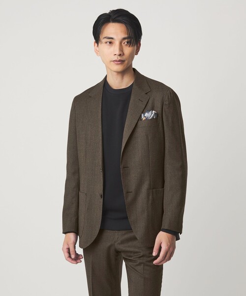 セール】GLR CLOTH フラノ柄 2B RG ジャケット -ストレッチ