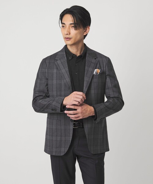 セール】GLR CLOTH フラノ柄 2B RG ジャケット -ストレッチ