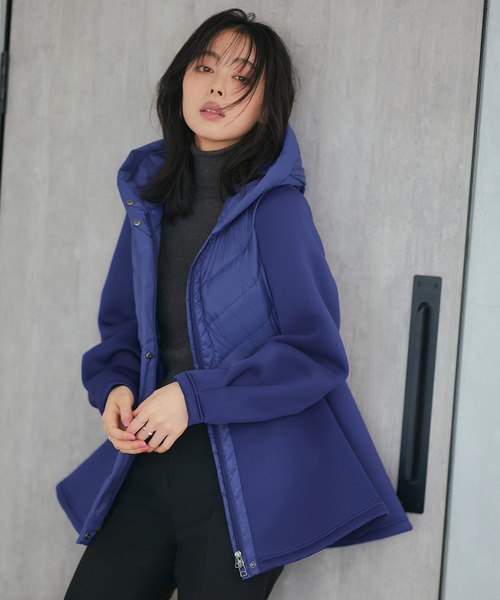 ダンボールニット ライトダウンジャケット(Bタイプ/ペプラム