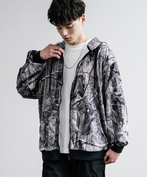 リアルツリープリント裏毛フルジップパーカー（パーカー）｜Rocky