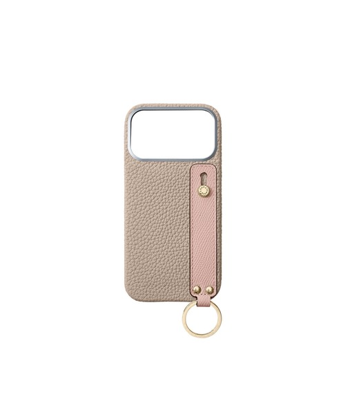 iPhone 17 Pro Max)ハンドル付き バックカバーケース シュリンクレザー