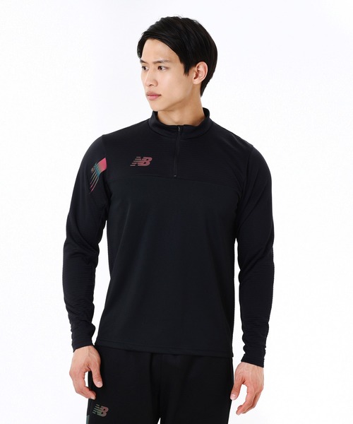 セール】Black Out Collection ジャージハーフジップトップ裏微起毛