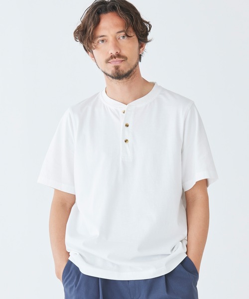 ケアフリー・アンシュリンカブル・ティ、半袖 ヘンリー ジャパン