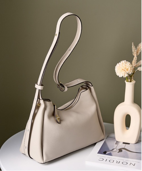 NiiNa】【高品質牛革】2wayワンハンドルクロススクエアバッグ