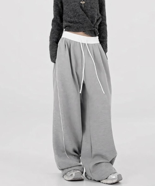 セール】ライン入り配色スエットパンツ（スウェットパンツ）｜LADY