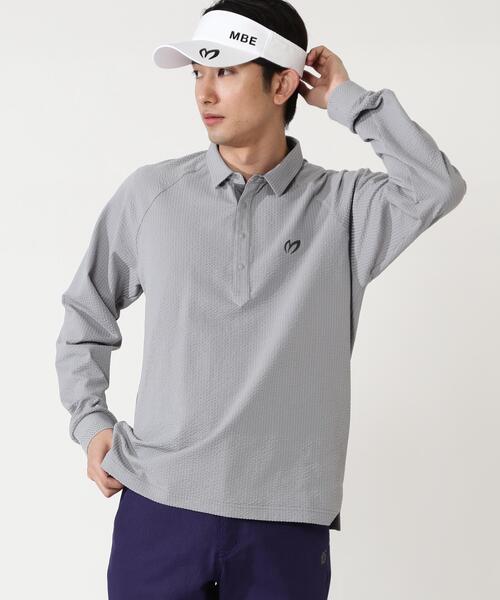 MASTER BUNNY EDITION】36Gニットサッカー長袖ポロシャツ（ポロシャツ